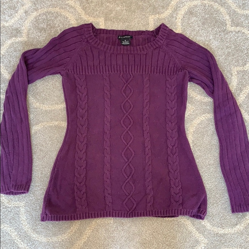 Purple knit sweater